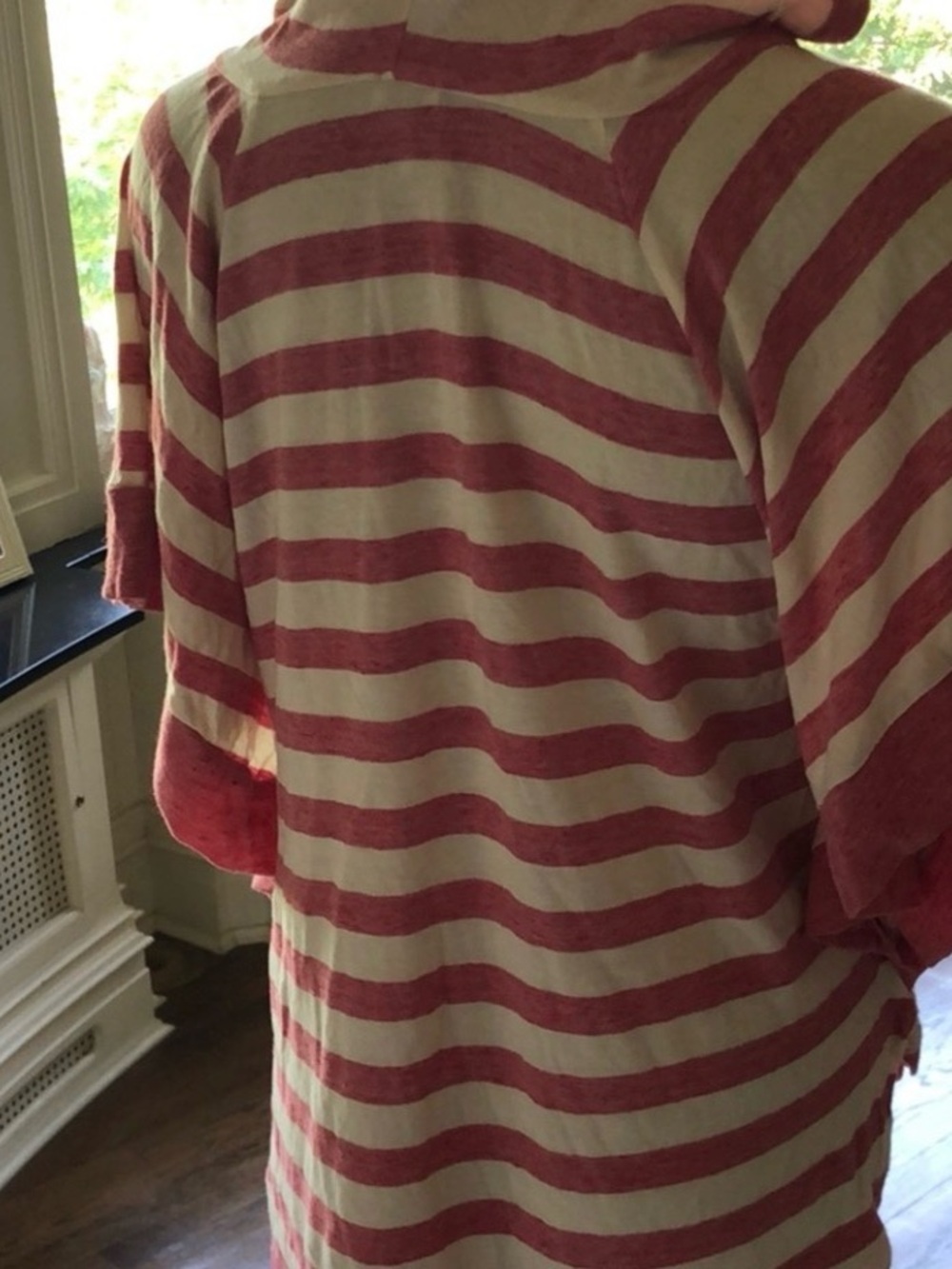 Splendid Pink & White Striped Hooded Women's Top - Picture 6 of 16